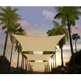 thumbnail image 1 of Amgo Custom Size 11' x 23' Beige Rectangle Square Sun Shade Sail UPF50+ AGTAPR0810, Order To Make Canopy Awning, 95% UV Blockage, Water & Air Permeable, Commercial and Residential (We Customize), 1 of 9
