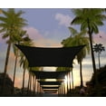 thumbnail image 1 of Amgo Custom Size 18' x 18' Black Rectangle Square Sun Shade Sail UPF50+ AGTAPR0810, Order To Make Canopy Awning, 95% UV Blockage, Water & Air Permeable, Commercial and Residential (We Customize), 1 of 9