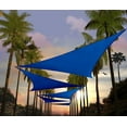 thumbnail image 1 of Amgo Custom Size 28' x 28' x 28' Blue Triangle Sun Shade Sail UPF50+ AGTAPT8, Order To Make Canopy Awning, 95% UV Blockage, Water & Air Permeable, Commercial Standard (We Customize), 1 of 8