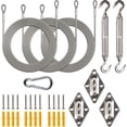 thumbnail image 1 of Amgo Hardware Kit Set for Triangle Sun Shade Sails Canopy, Easy-Tensioning, 316 Military-Grade Stainless Steel(10 Inch Hardware Kit + Cables), 1 of 6