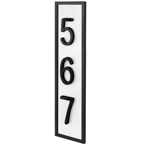 Amgo Personalized Floating House Numbers Sign, Custom Modern Address Plaque for Outdoor, Vertical or Horizontal Aluminum Door Sign, Made in USA