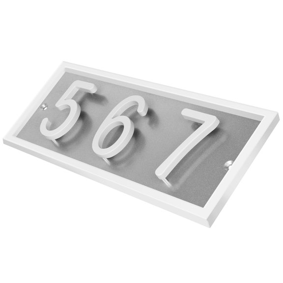 Amgo Personalized Floating House Numbers Sign, Custom Modern Address Plaque for Outdoor, Vertical or Horizontal Aluminum Door Sign, Made in USA