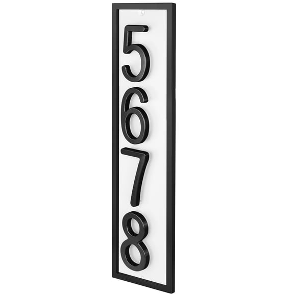 Amgo Personalized Floating House Numbers Sign, Custom Modern Address Plaque for Outdoor, Vertical or Horizontal Aluminum Door Sign, Made in USA