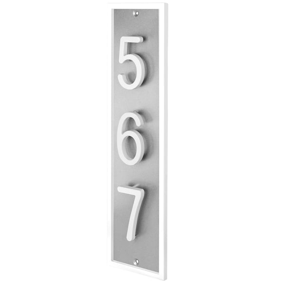 Amgo Personalized Floating House Numbers Sign, Custom Modern Address Plaque for Outdoor, Vertical or Horizontal Aluminum Door Sign, Made in USA