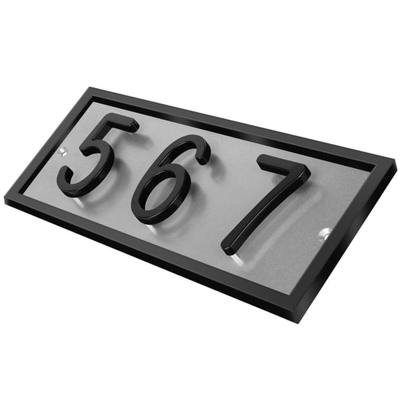 Amgo Personalized Floating House Numbers Sign, Custom Modern Address Plaque for Outdoor, Vertical or Horizontal Aluminum Door Sign, Made in USA