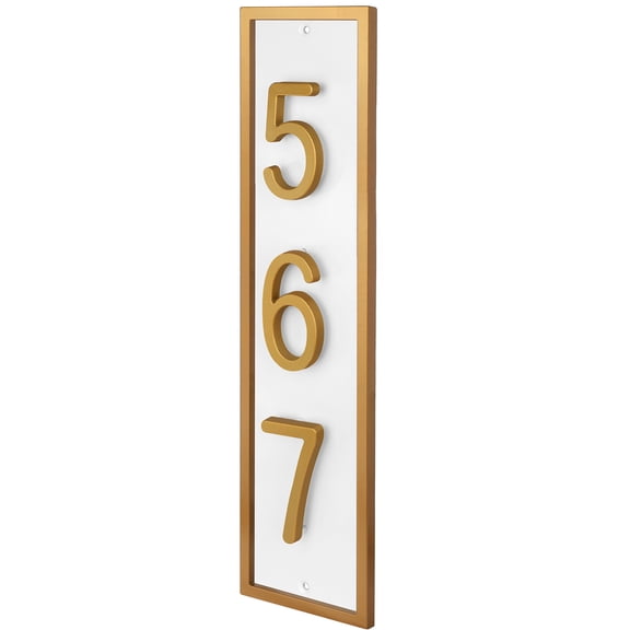 Amgo Personalized Floating House Numbers Sign, Custom Modern Address Plaque for Outdoor, Vertical or Horizontal Aluminum Door Sign, Made in USA