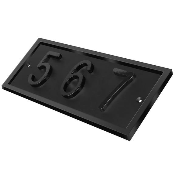Amgo Personalized Flush Mount House Numbers Sign, Custom Modern Address Plaque for Outdoor, Vertical or Horizontal Aluminum Door Sign, Made in USA