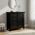 thumbnail image 1 of Amherst 37 inch Wide Transitional 4 Drawer Storage Cabinet in Black, 1 of 11