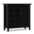 thumbnail image 1 of Amherst 37 inch Wide Transitional 4 Drawer Storage Cabinet in Black, 1 of 10