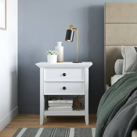 Simpli Home - Amherst Bedside Table - White