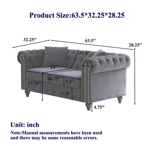 Amherst Farmhouse Grey Solid Wood Bedside Table - 24"W x 16"D x 26"H - 2 Drawers, Open Storage, Traditional Design for Bedroom, Living Room, Condo