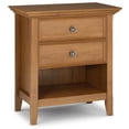 thumbnail image 1 of Amherst 24 inch Wide Solid Wood Transitional Bedside Table in Light Golden Brown, 1 of 13