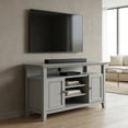 thumbnail image 1 of Simpli Home Amherst 54 inch Wide Solid Wood TV Stand in Fog Grey For TVs up to 60 inches, 1 of 13