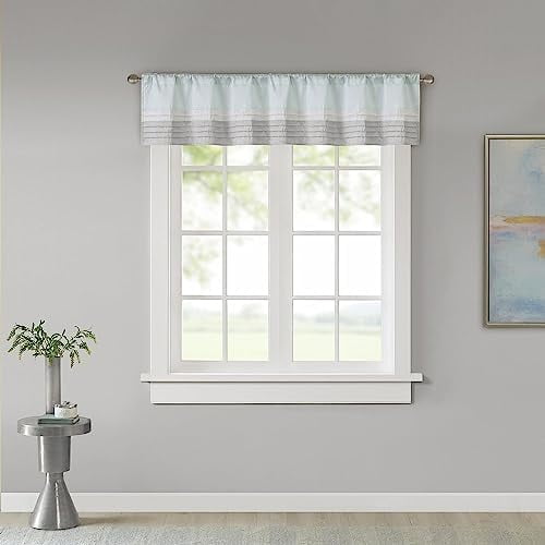 Amherst Single Panel Faux Silk Rod Pocket Curtain With Privacy Lining for Living Room, Window Drapes for Bedroom and Dorm, 50x18, Aqua