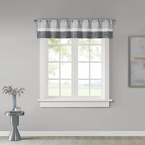 Amherst Single Panel Faux Silk Rod Pocket Curtain with Privacy Lining for Living Room, Window Drapes for Bedroom and Dorm, 50x18, Grey
