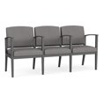thumbnail image 1 of Amherst Steel Reception 3 Seat Tandem Seating / Charcoal Steel / Light Gray, 1 of 3