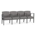 thumbnail image 1 of Amherst Steel Reception 4 Seat Tandem Seating / Charcoal Steel / Light Gray, 1 of 3