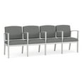 thumbnail image 1 of Amherst Steel Reception 4 Seat Tandem Seating / Silver Steel / Light Gray, 1 of 3
