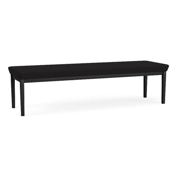 Amherst Steel Reception Waiting 18.5" 3 Seat Bench / Black Steel / Black