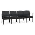 thumbnail image 1 of Amherst Steel Reception Waiting 4-Seat Chair / Black Steel / Dark Gray / Black, 1 of 3