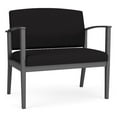 thumbnail image 1 of Amherst Steel Reception Waiting Bariatric Chair / Charcoal Steel / Black, 1 of 3