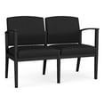 thumbnail image 1 of Amherst Steel Reception Waiting Room 2-Seat Chair / Black Steel / Black, 1 of 3