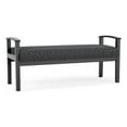 thumbnail image 1 of Amherst Wood Reception Waiting 19" 2 Seat Bench / Black Wood / Dark Gray, 1 of 5