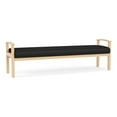 thumbnail image 1 of Amherst Wood Reception Waiting 19" 3 Seat Bench / Natural Wood / Black, 1 of 5