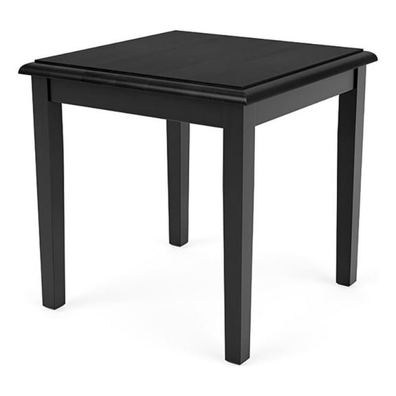 Amherst Wood Reception Waiting 20" Transitional End Table / Black Wood Frame