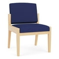 thumbnail image 1 of Amherst Wood Reception Waiting Armless Guest Chair / Natural Wood / Blue, 1 of 5