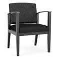 thumbnail image 1 of Amherst Wood Reception Waiting Guest Chair / Black Wood / Dark Gray / Black, 1 of 5