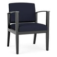 thumbnail image 1 of Amherst Wood Reception Waiting Room Guest Chair / Black Wood / Navy Blue, 1 of 5