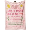 thumbnail image 1 of Amhlg Sister Birthday Gifts, Sister Gifts Blanket, Sisters Gift from Sis, Gift for Sisters on Mothers Day, Christmas, to My Sis Blanket, 80" x 60", 1 of 6