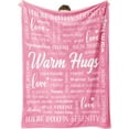 thumbnail image 1 of Amhlg Warm Hugs Healing Blanket - Breast Cancer Gifts for Women, Get Well Soon, Cancer Care, Feel Better, Think of You, Sympathy Gift for Friend Sister, Soft Comfort Throw Blankets 50" x 60", 1 of 6