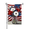 thumbnail image 1 of Amhnf America Beautiful Patriotic Flowers In Mason Jar Garden Flag For Home Outdoor Garden Yard Decor 12x18 inch, 1 of 5