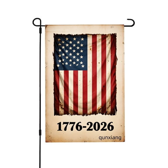 Amhnf American Flag 1776 2026 Independence Day Patriotic Garden Flag For Home Outdoor Garden Yard Decor 12x18 inch