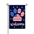 thumbnail image 1 of Amhnf American Flag Paw Print Welcome Garden Flag For Home Outdoor Garden Yard Decor 12x18 inch, 1 of 5