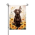 thumbnail image 1 of Amhnf Chocolate Labrador Dog With Butterflies And Sunflowers Garden Flag For Home Outdoor Garden Yard Decor 12x18 inch, 1 of 5
