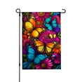 thumbnail image 1 of Amhnf Colorful Butterflies And Flowers Garden Flag For Home Outdoor Garden Yard Decor 12x18 inch, 1 of 5
