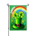 thumbnail image 1 of Amhnf Happy St Patricks Day Rainbow Clover Hat Garden Flag For Home Outdoor Garden Yard Decor 12x18 inch, 1 of 5