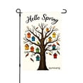 thumbnail image 1 of Amhnf Hello Spring Tree With Birdhouses And Birds Garden Flag For Home Outdoor Garden Yard Decor 12x18 inch, 1 of 5