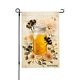thumbnail image 1 of Amhnf Honey Bees And Flowers Garden Flag For Home Outdoor Garden Yard Decor 12x18 inch, 1 of 5