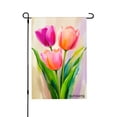 thumbnail image 1 of Amhnf Linen Garden Flag Tulip Flowers Art Print For Home Outdoor Garden Yard Decor 12x18 inch, 1 of 5