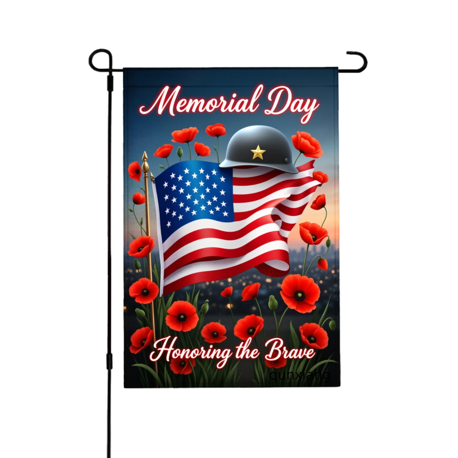 Amhnf Memorial Day Honoring The Brave American Flag With Poppy Flowers ...