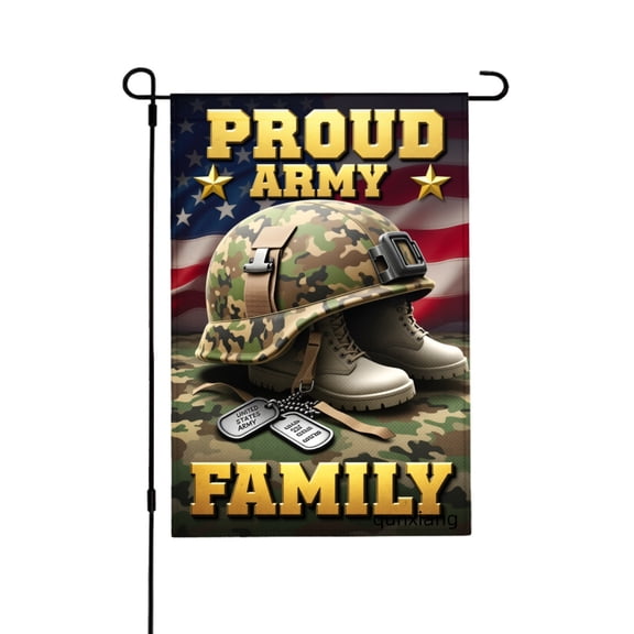 Amhnf Proud Army Family Garden Flag For Home Outdoor Garden Yard Decor 12x18 inch