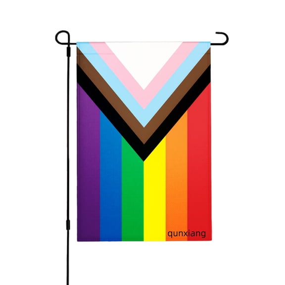 Amhnf Rainbow Pride Flag With Inclusive Colors For Home Outdoor Garden Yard Decor 12x18 inch