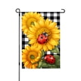 thumbnail image 1 of Amhnf Sunflower And Ladybug Garden Flag For Home Outdoor Garden Yard Decor 12x18 inch, 1 of 5