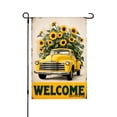 thumbnail image 1 of Amhnf Vintage Yellow Truck With Sunflowers Welcome Garden Flag For Home Outdoor Garden Yard Decor 12x18 inch, 1 of 5