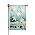 thumbnail image 1 of Amhnf Welcome Beach Shells And Starfish Garden Flag For Home Outdoor Garden Yard Decor 12x18 inch, 1 of 5