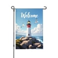 thumbnail image 1 of Amhnf Welcome Lighthouse Seagulls Ocean View Garden Flag For Home Outdoor Garden Yard Decor 12x18 inch, 1 of 5